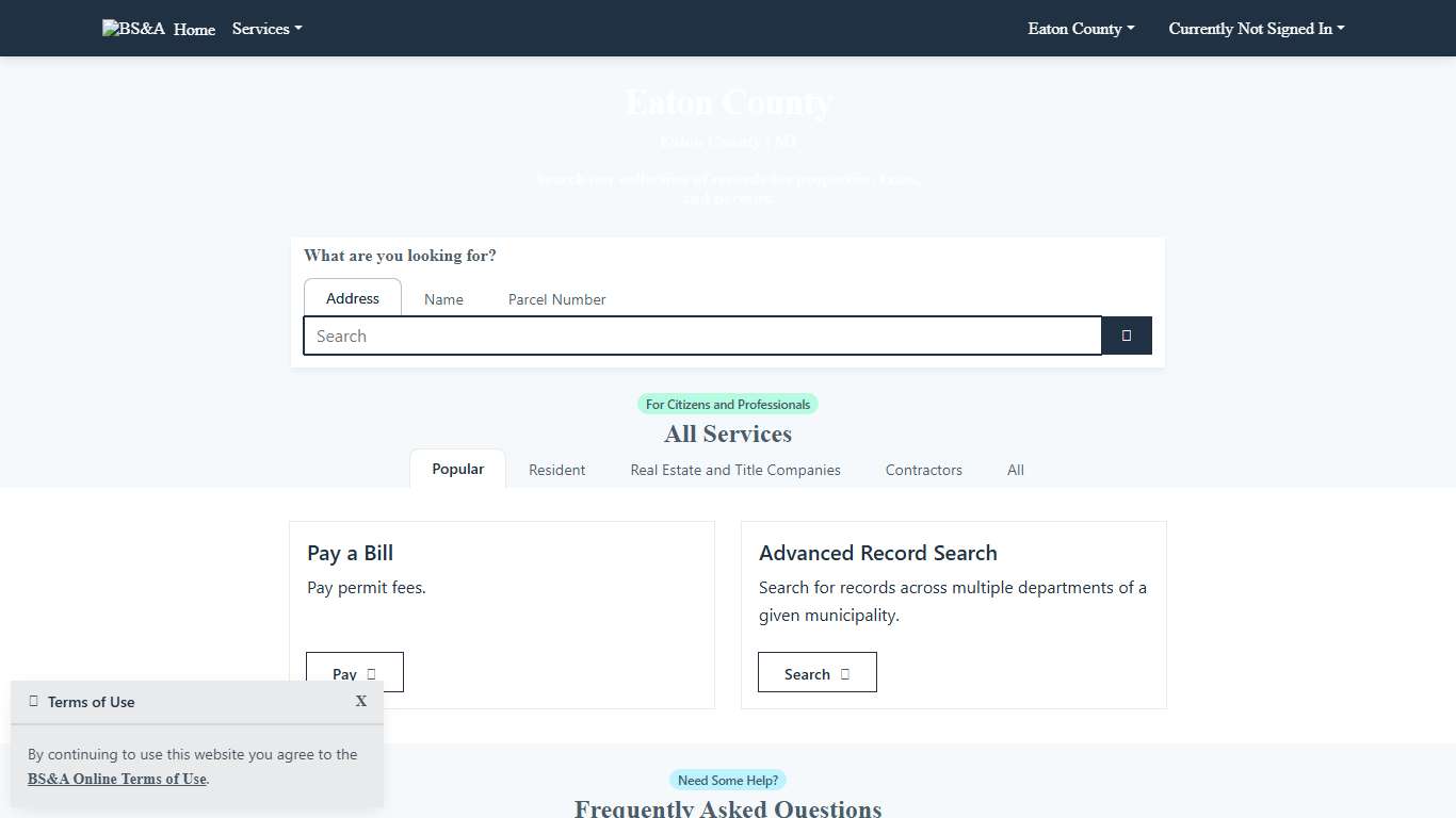 Home Eaton County BS&A Online